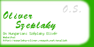 oliver szeplaky business card